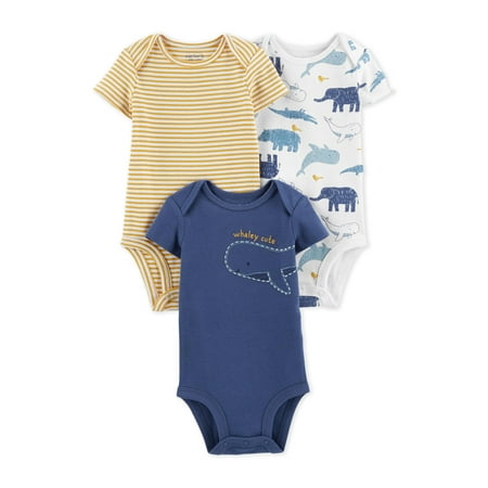 Carter s Child of Mine Baby Boy Bodysuit 3-Pack Sizes Preemie-18M