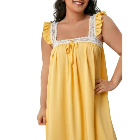 Women Plus Sleep & Lounge Colorblock Nightgowns Square Neck Yellow Plus Size Nightgowns & Sleepshirts 5XL
Women Plus Sleep & Lounge Colorblock Nightgowns Square Neck Yellow Plus Size Nightgowns & Sleepshirts 5XL
