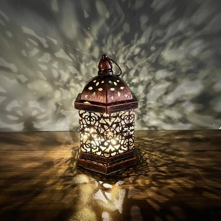 Brass Effect Moroccan Style Metal Lanterns Small Medium Large Hanging Decor