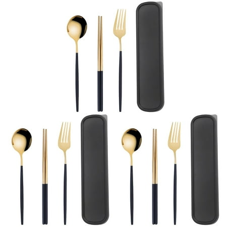 HOMEMAXS 3 Sets Portable Tableware Spoon Chopstick Fork Picnic Tableware Stainless Steel Tableware
HOMEMAXS 3 Sets Portable Tableware Spoon Chopstick Fork Picnic Tableware Stainless Steel Tableware