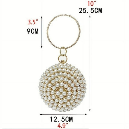 ZHSHANTCHDQ Elegant Handmade Rhinestone & Faux Pearl Spherical Evening Bag-Perfect Wedding Handbag for Carnival Mardi Gras Music Festival
ZHSHANTCHDQ Elegant Handmade Rhinestone & Faux Pearl Spherical Evening Bag-Perfect Wedding Handbag for Carnival Mardi Gras Music Festival