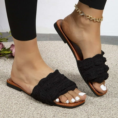 amlbb Flat Sandals for Women Fashion Flat Slippers Square-toe Solid Color Casual Beach Slippers Sandals Women
amlbb Flat Sandals for Women Fashion Flat Slippers Square-toe Solid Color Casual Beach Slippers Sandals Women
