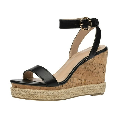 Youmylove Women Fashion Sandals Wedge Heel Thick Sole Open Toe Buckle Sandals Summer Fashion Comfy Beach Outdoor Walking Footwear
Youmylove Women Fashion Sandals Wedge Heel Thick Sole Open Toe Buckle Sandals Summer Fashion Comfy Beach Outdoor Walking Footwear