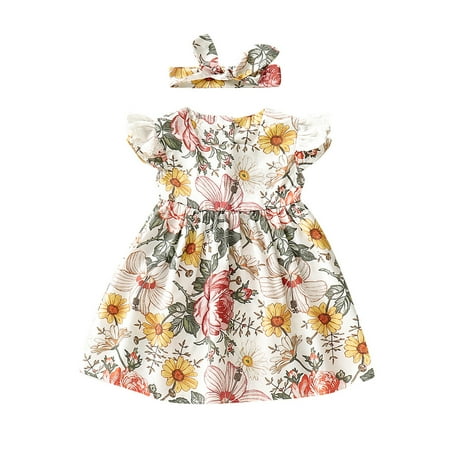 GWAABD Party Dresses for Girls Yellow Cotton Blend Baby Kids Girls Toddler Print Sleeveless+Hairband Party Princess Dresses Clothes 110
GWAABD Party Dresses for Girls Yellow Cotton Blend Baby Kids Girls Toddler Print Sleeveless+Hairband Party Princess Dresses Clothes 110