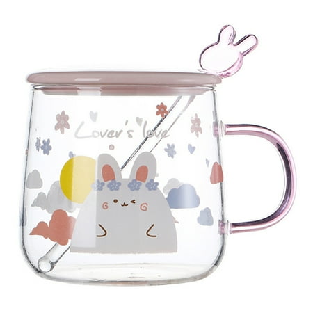 Cartoon Pattern Glass Cup Coffee Mug Heat Resistant Glass Cups with Spoon Lid
Cartoon Pattern Glass Cup Coffee Mug Heat Resistant Glass Cups with Spoon Lid
