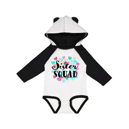 Inktastic Sister Squad Hearts Gift Baby Girl Long Sleeve Bodysuit