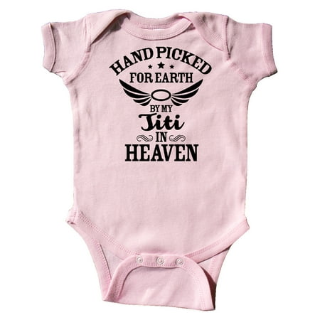Inktastic Handpicked for Earth by My Titi in Heaven with Angel Wings Gift Baby Boy or Baby Girl Bodysuit
Inktastic Handpicked for Earth by My Titi in Heaven with Angel Wings Gift Baby Boy or Baby Girl Bodysuit