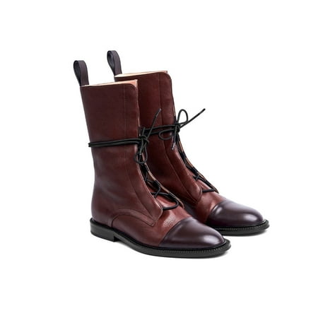 Difumos Women Boot Faux Leather Riding Boots Mid Calf Winter Shoes Outdoor Non Slip Retro Lace Up Red Brown 7
Difumos Women Boot Faux Leather Riding Boots Mid Calf Winter Shoes Outdoor Non Slip Retro Lace Up Red Brown 7