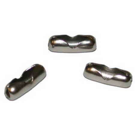 Jandorf Specialty Hardware 90418 No.6 Nickel Plated Steel Beaded Chain Connector Pack - 100