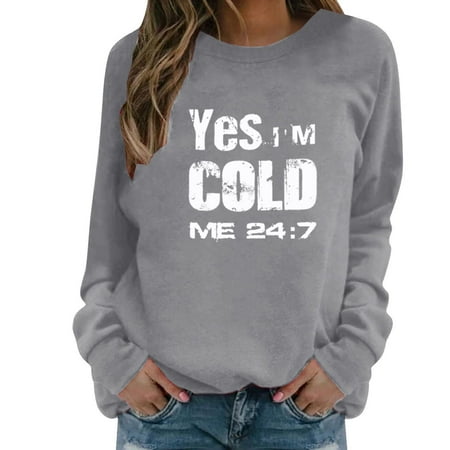 jsaierl Yes I m Cold Me 24/7 Sweatshirt for Women Long Sleeve Letter Pattern Top Casual Crewneck Sweatshirt Dressy Casual Pullover Christmas Gifts for Teen Girls
jsaierl Yes I m Cold Me 24/7 Sweatshirt for Women Long Sleeve Letter Pattern Top Casual Crewneck Sweatshirt Dressy Casual Pullover Christmas Gifts for Teen Girls