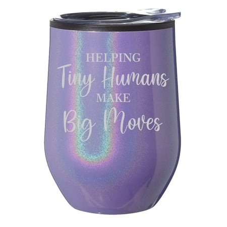 Stemless Wine Tumbler Coffee Travel Mug Glass With Lid Gift Helping Tiny Humans Make Big Moves SLP Child Therapist Counselor Teacher (Purple Glitter)
Stemless Wine Tumbler Coffee Travel Mug Glass With Lid Gift Helping Tiny Humans Make Big Moves SLP Child Therapist Counselor Teacher (Purple Glitter)