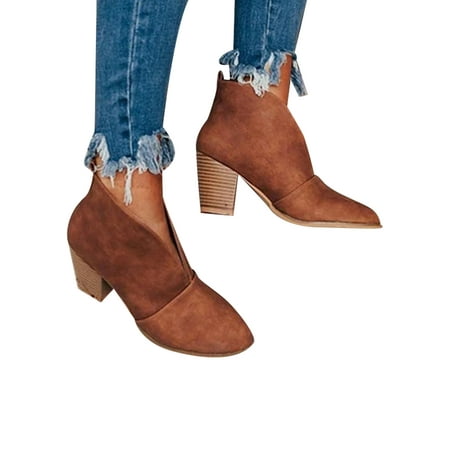 Tenmix Womens Anti-Slip Stacked Heel Boots Outdoor Comfort Round Toe Slip Resistant Winter Shoes Brown 4.5
Tenmix Womens Anti-Slip Stacked Heel Boots Outdoor Comfort Round Toe Slip Resistant Winter Shoes Brown 4.5