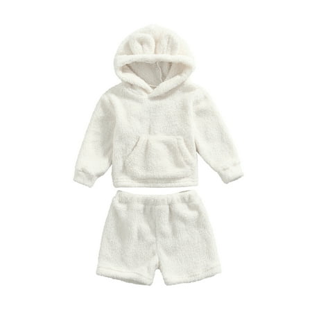 IZhansean Autumn Winter Toddler Baby Girls Boys Clothes Wool Fur Ear Hooded Long Sleeve Tops Shorts Pants Set White 6-12 Months
IZhansean Autumn Winter Toddler Baby Girls Boys Clothes Wool Fur Ear Hooded Long Sleeve Tops Shorts Pants Set White 6-12 Months