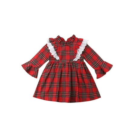 EYIIYE Girls Christmas Red Plaid Lace Long FLared Sleeve Jumpsuit/Dress Sister Clothes Xmas Clothing
EYIIYE Girls Christmas Red Plaid Lace Long FLared Sleeve Jumpsuit/Dress Sister Clothes Xmas Clothing