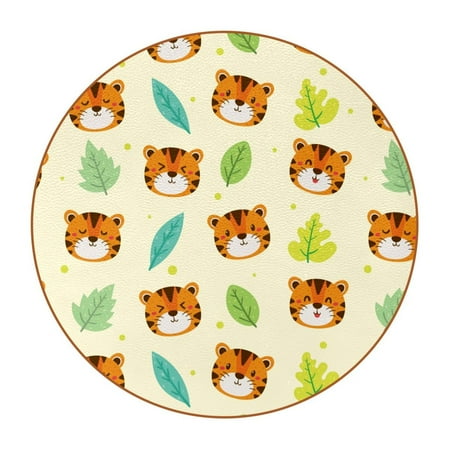 OWNTA Tiger and Leaves Pattern Premium Microfiber Leather Round Coasters (6PCS) - 11x11 cm/4.3x4.3 in - Durable & Stylish Cup Mat Set
OWNTA Tiger and Leaves Pattern Premium Microfiber Leather Round Coasters (6PCS) - 11x11 cm/4.3x4.3 in - Durable & Stylish Cup Mat Set
