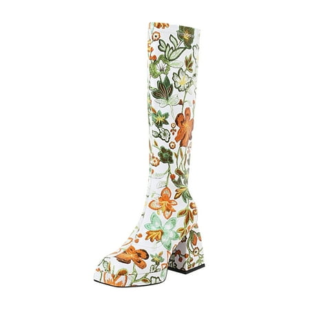 PMUYBHF Winter Flower Thick High Heel Warm High Sleeve Boots Thick Sole Non Slip Durable Plush Inner Layer Women Knee Length Boots 52.98
PMUYBHF Winter Flower Thick High Heel Warm High Sleeve Boots Thick Sole Non Slip Durable Plush Inner Layer Women Knee Length Boots 52.98