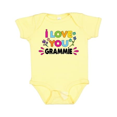 Inktastic I Love You Grammie with Flowers Gift Baby Girl Bodysuit