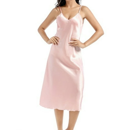 Paille Ladies Night Gowns Sleeveless Sleep Dress Adjustable Straps Nightgowns Lounge Nightshirt Pajama Skin Pink L
Paille Ladies Night Gowns Sleeveless Sleep Dress Adjustable Straps Nightgowns Lounge Nightshirt Pajama Skin Pink L