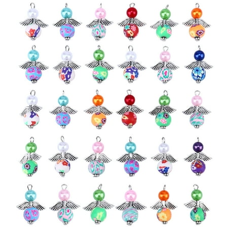 NUOLUX DIY Wings ABS Pearl Charm Pendants Earring Pendants (Mixed Style and Color)