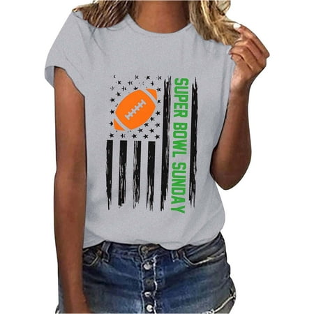 LGASWYX Women Plus Size Tops Women S Fashionable Round Neck Casual Rugby Print Short Sleeve T Shirt Womens Oversized T Shirts (Gray L)
LGASWYX Women Plus Size Tops Women S Fashionable Round Neck Casual Rugby Print Short Sleeve T Shirt Womens Oversized T Shirts (Gray L)