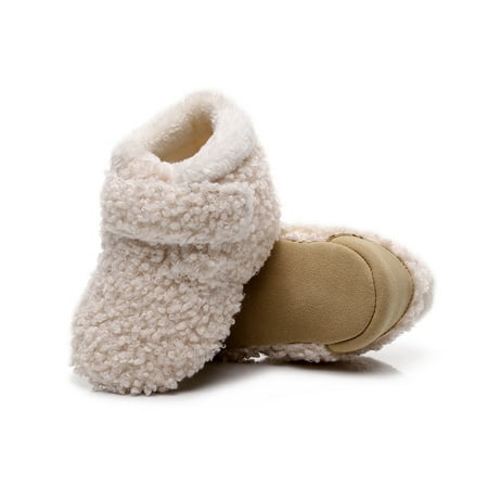 Hunpta First Plush Infant Snow Girls Shoes Walkers Soft Boots Boys Cotton Baby Warm Baby Shoes