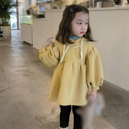 Korean Style Girls Sweater Hooded Fleece Thickened Fleece Jacket Skirt