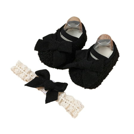 Toddler Baby Girl Casual Shoes Solid Color Coral Fleece Bowknot Non-Slip Flat Shoes with Headband Cute Girls Soft Sole Shoes
Toddler Baby Girl Casual Shoes Solid Color Coral Fleece Bowknot Non-Slip Flat Shoes with Headband Cute Girls Soft Sole Shoes