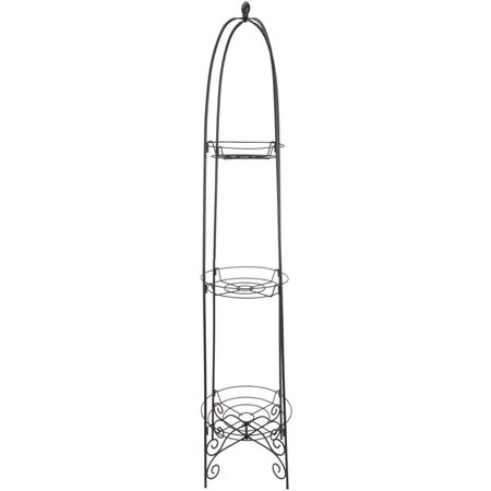 Panacea Tall Finial Top 3-Tier Plant Stand
