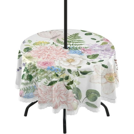 Hidove Butterfly Flowers 60 Inch Round Tablecloth with Zipper Umbrella Hole Washable Spillproof Table Cloth Decorative for Picnic Camping Indoor and Outdoor
Hidove Butterfly Flowers 60 Inch Round Tablecloth with Zipper Umbrella Hole Washable Spillproof Table Cloth Decorative for Picnic Camping Indoor and Outdoor