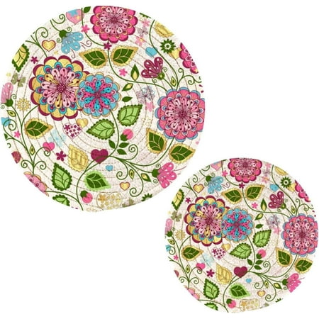 Bestwell set of 2 Background Trivets Pot Holders, Hot Pads Table Mats Placemats Set for Cooking and Baking Cotton Braided Hot Pads 7in+9in
Bestwell set of 2 Background Trivets Pot Holders, Hot Pads Table Mats Placemats Set for Cooking and Baking Cotton Braided Hot Pads 7in+9in