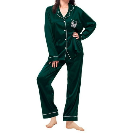 CoMiracle Journey Silk Satin PJ Long Sleeve Set Women Christmas Pajamas Silk Loungewear Set Button-Down Sleepwear
CoMiracle Journey Silk Satin PJ Long Sleeve Set Women Christmas Pajamas Silk Loungewear Set Button-Down Sleepwear