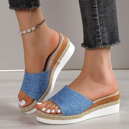 Summer Savings Clearance 2023! TAGOLD Womens Slippers Wide Sandals for Women Womens Summer Fashion Casual Slippers Open Toe Thick Bottom Flax Slippers
Summer Savings Clearance 2023! TAGOLD Womens Slippers Wide Sandals for Women Womens Summer Fashion Casual Slippers Open Toe Thick Bottom Flax Slippers