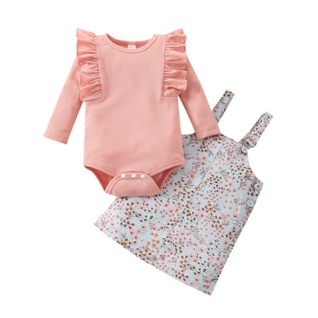 Calsunbaby Newborn Baby Girls Clothes Set Long Sleeve Ruffle Romper Leopard Overall Suspender Skirts Outfits Flower 1 18-24 Months 
Calsunbaby Newborn Baby Girls Clothes Set Long Sleeve Ruffle Romper Leopard Overall Suspender Skirts Outfits Flower 1 18-24 Months
