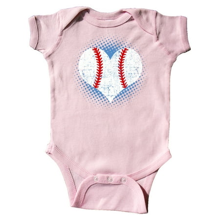 Inktastic Baseball Heart Popart Sports Gift Baby Boy or Baby Girl Bodysuit