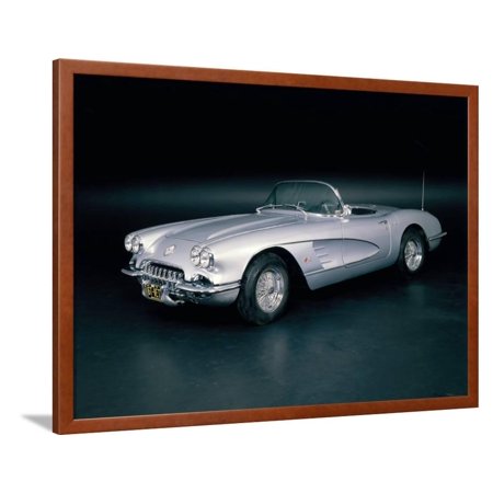 A 1963 Chevrolet Corvette Framed Print Wall Art