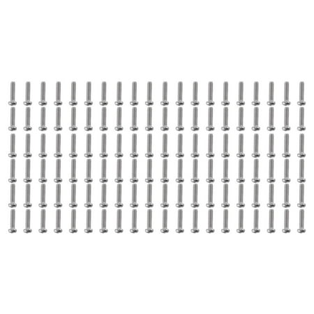 M2 x 8mm 304 Stainless Steel Phillips Pan Head Screws Bolt 120Pcs
