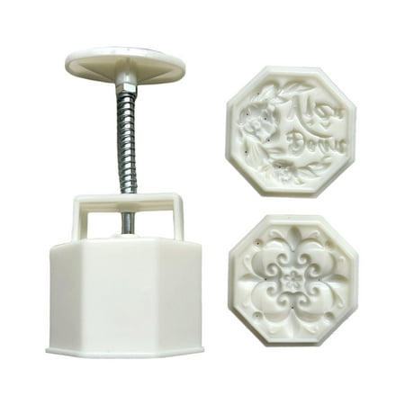 Mooncake Molds Cute Window Grilles Shape Mooncake Stamps for Mid-Autumn Festival