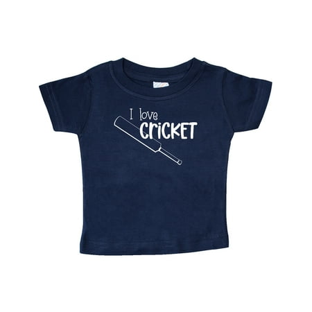 Inktastic I Love Cricket- Cricket Bat Gift Baby Boy or Baby Girl T-Shirt