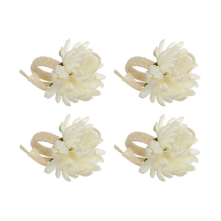 Yesbay 4Pcs Napkin Holder Natural Rustic Plastic Colorful Flower Table Decor Napkin Ring Set for Banquet White
Yesbay 4Pcs Napkin Holder Natural Rustic Plastic Colorful Flower Table Decor Napkin Ring Set for Banquet White