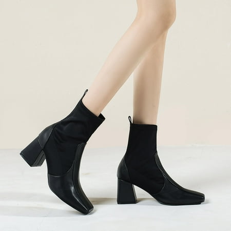 Zedker Ankle Boots For Women Winter Boots Women S Shoes Fashion Minimalistic Solid Color Comfortable Zipper High Heel Thick Heel Boots Comfortable Shoes For Women
Zedker Ankle Boots For Women Winter Boots Women S Shoes Fashion Minimalistic Solid Color Comfortable Zipper High Heel Thick Heel Boots Comfortable Shoes For Women
