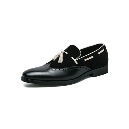 Eloshman Men Comfort Patchwork Loafers Wedding Lightweight Slip On Brogues Resistant Low Top Dress Shoes Black 10
Eloshman Men Comfort Patchwork Loafers Wedding Lightweight Slip On Brogues Resistant Low Top Dress Shoes Black 10