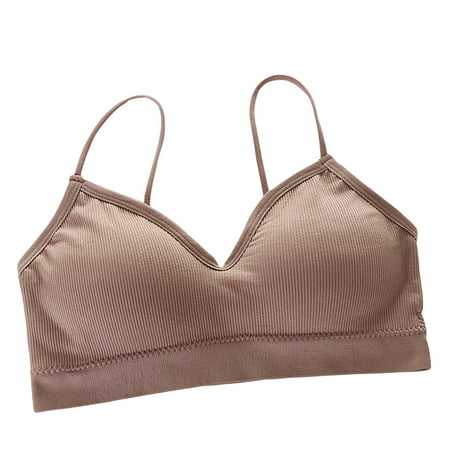 DNDKILG Wireless Cami Strap Bralettes for Women V Neck Padded Sports Bra Khaki One Size
DNDKILG Wireless Cami Strap Bralettes for Women V Neck Padded Sports Bra Khaki One Size