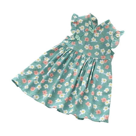 Efsteb Fashion Cute Girls Dresses Kids Toddler Baby Girl Clothes Flower Print Sleeveless Dresses Causal Summer Crewneck Sundress Green (4-5 Years)
Efsteb Fashion Cute Girls Dresses Kids Toddler Baby Girl Clothes Flower Print Sleeveless Dresses Causal Summer Crewneck Sundress Green (4-5 Years)