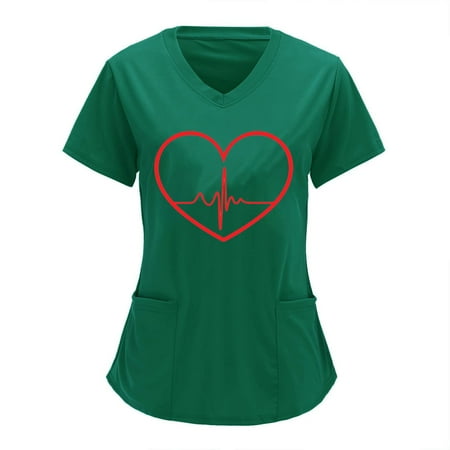 SELONE Scrub Tops for Women Plus Size Short Sleeve Tops Blouses Regular Fit T Shirts Pullover Tees Tops Graphic Print T-Shirts V Neck Tops Blouses With Pockets T Shirts Breathable Pullover Green XXXL
SELONE Scrub Tops for Women Plus Size Short Sleeve Tops Blouses Regular Fit T Shirts Pullover Tees Tops Graphic Print T-Shirts V Neck Tops Blouses With Pockets T Shirts Breathable Pullover Green XXXL