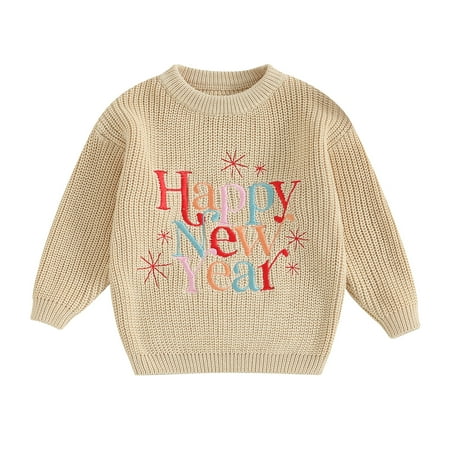 Baby Girls Boys Sweater Long Sleeve Crew Neck Letter Embroidery Winter Warm Knit Pullover Infant New Year Clothes
Baby Girls Boys Sweater Long Sleeve Crew Neck Letter Embroidery Winter Warm Knit Pullover Infant New Year Clothes