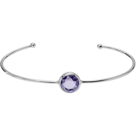 Brinley Co. Women's CZ Sterling Silver Cuff Bracelet, 8