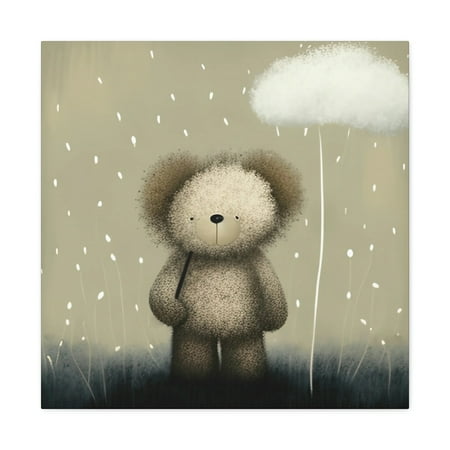 Barbara J Teddy Bear C 24” x 24” Cotton Canvas Wall Art Digital Print