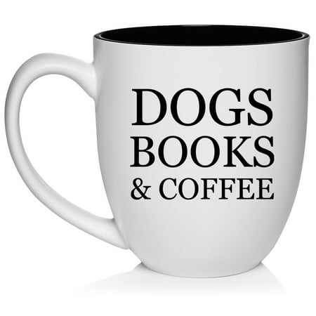 Dogs Books & Coffee Ceramic Coffee Mug Tea Cup Gift for Her Him Friend Coworker Wife Husband Dog Lover (16oz White)
Dogs Books & Coffee Ceramic Coffee Mug Tea Cup Gift for Her Him Friend Coworker Wife Husband Dog Lover (16oz White)
