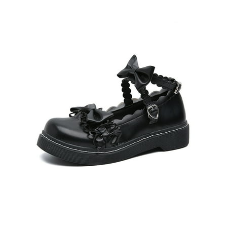 Rotosw Ladies Mary Jane Ankle Strap Lolita Shoe Comfort Flats Sweet Bowknot Casual Shoes Outdoor Vintage Loafers Black 5
Rotosw Ladies Mary Jane Ankle Strap Lolita Shoe Comfort Flats Sweet Bowknot Casual Shoes Outdoor Vintage Loafers Black 5