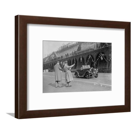 Morris open 2-seater of MC Browning on Madeira Drive, Brighton, RAC Rally, 1939 Framed Print Wall Art By Bill Brunell